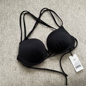 Push Up Black Bikini Top
